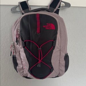 The North Jester Backpack black, pink grey and magenta accents